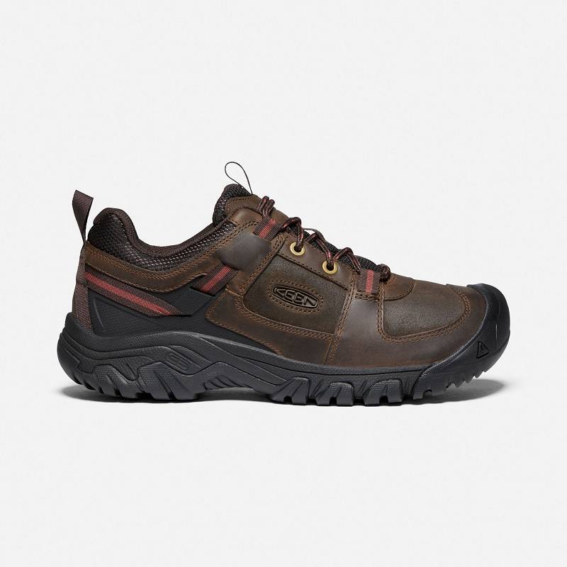 Keen Targhee III Turnschuhe Herren DE-40351 Dark Earth/Fired Brick - Keen Herrenschuhe Braun